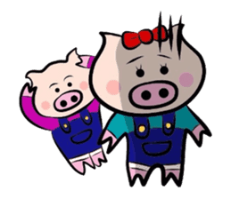 Couple of the pig 2 sticker #1313983