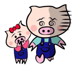 Couple of the pig 2 sticker #1314006