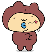 Costume life bear person of the bear sticker #1315885