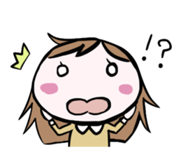 Round Face Girl sticker #1316166