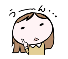 Round Face Girl sticker #1316167