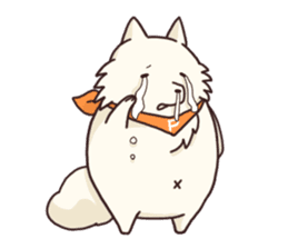 White raccoon dog sticker #1317429