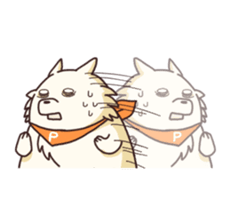 White raccoon dog sticker #1317430