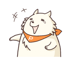 White raccoon dog sticker #1317433
