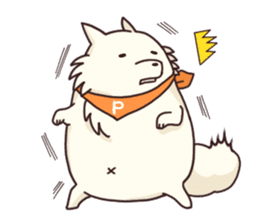 White raccoon dog sticker #1317434