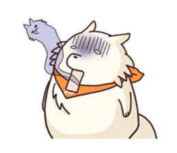 White raccoon dog sticker #1317435