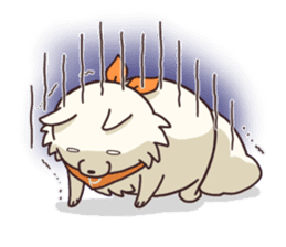 White raccoon dog sticker #1317437