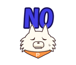 White raccoon dog sticker #1317439