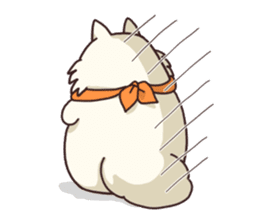 White raccoon dog sticker #1317442