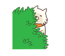 White raccoon dog sticker #1317443