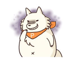 White raccoon dog sticker #1317444