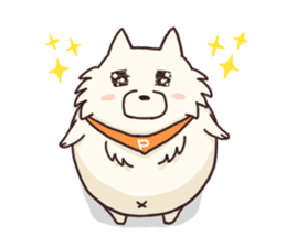 White raccoon dog sticker #1317445
