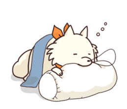 White raccoon dog sticker #1317447