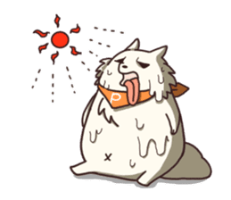 White raccoon dog sticker #1317448