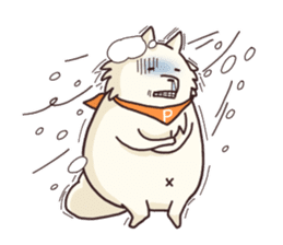 White raccoon dog sticker #1317449