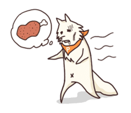 White raccoon dog sticker #1317450