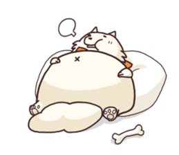 White raccoon dog sticker #1317451