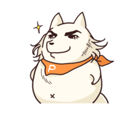 White raccoon dog sticker #1317452