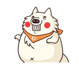 White raccoon dog sticker #1317453