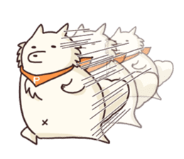 White raccoon dog sticker #1317454