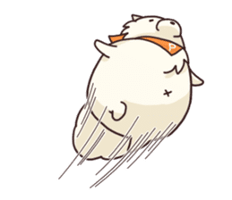 White raccoon dog sticker #1317455