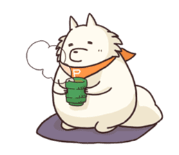 White raccoon dog sticker #1317457