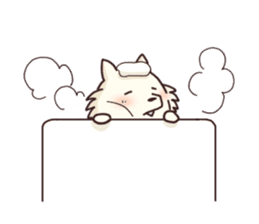 White raccoon dog sticker #1317458