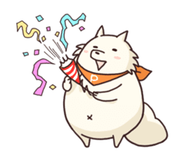 White raccoon dog sticker #1317460