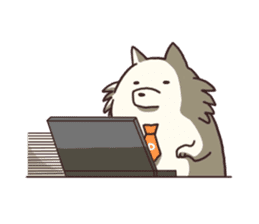 White raccoon dog sticker #1317461