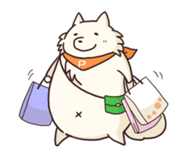 White raccoon dog sticker #1317462