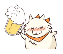 White raccoon dog sticker #1317465