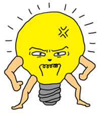 Electric bulb man sticker #1318186