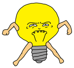 Electric bulb man sticker #1318188
