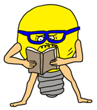 Electric bulb man sticker #1318191