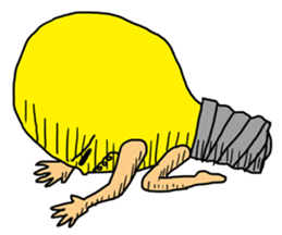 Electric bulb man sticker #1318193