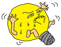 Electric bulb man sticker #1318195