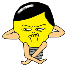 Electric bulb man sticker #1318197