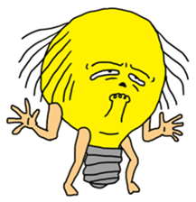 Electric bulb man sticker #1318198