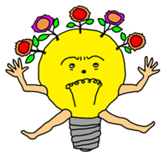 Electric bulb man sticker #1318200