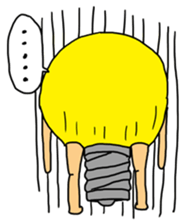 Electric bulb man sticker #1318207