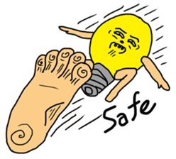 Electric bulb man sticker #1318215