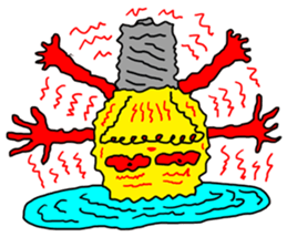 Electric bulb man sticker #1318216