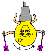Electric bulb man sticker #1318217