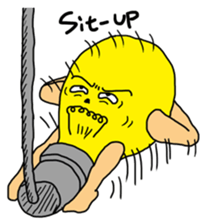 Electric bulb man sticker #1318219