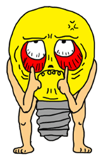 Electric bulb man sticker #1318222