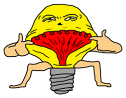 Electric bulb man sticker #1318223