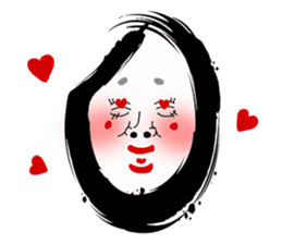 The face which was drawn on the rice sticker #1318551