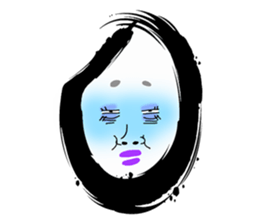 The face which was drawn on the rice sticker #1318579