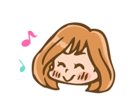 Emotional working office woman sticker #1321066