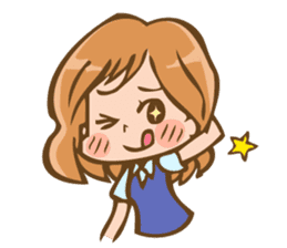 Emotional working office woman sticker #1321067